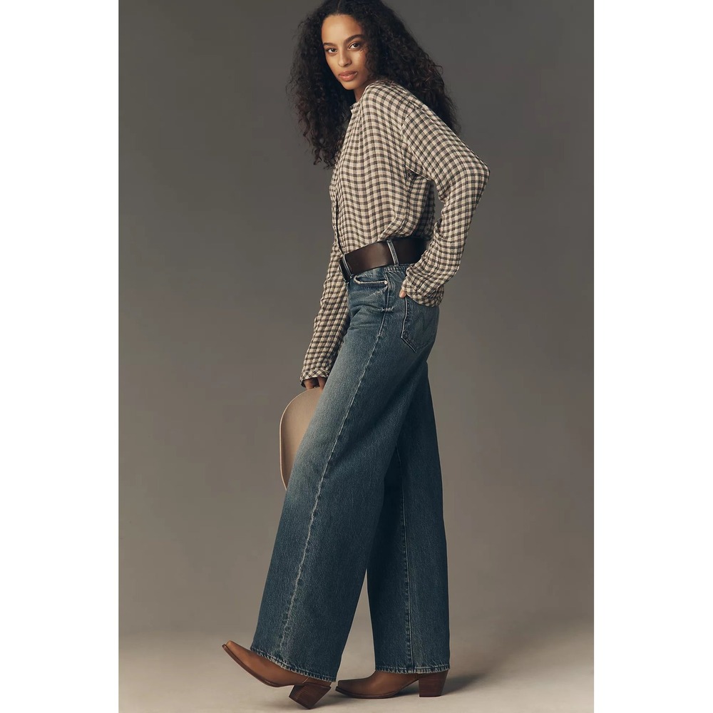 NWT MOTHER The Ditcher Roller High-Rise Wide-Leg Jeans $288 - Size 27 - Picture 2 of 15